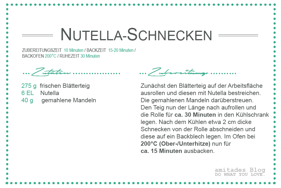 amitades.blog | Rezept Nutella-Schnecken