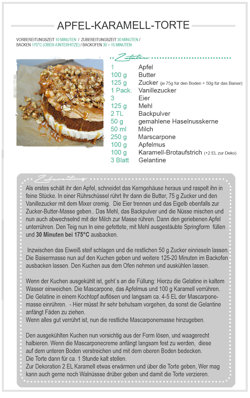 amitades.Blog | Apfel-Karamell-Torte Rezept