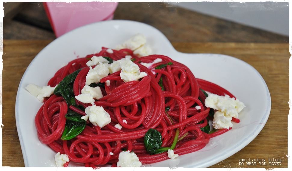 Rote Bete Spaghetti Zum Valentinstag Amitades Blog