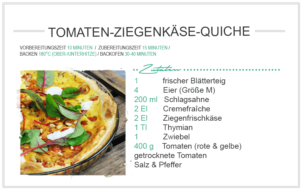 amitades.blog | Rezept Tomaten-Ziegenkäse-Quiche
